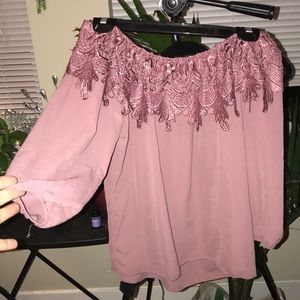 Violet off the shoulder top